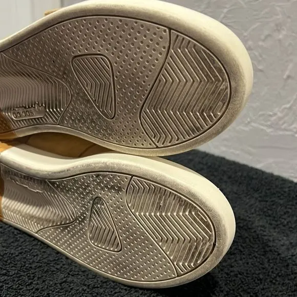 🔥🔥 Adidas Tubular Invader Tan Suede Hi-Top Strap Sneaker Shoes Men Sz 6 - EUC