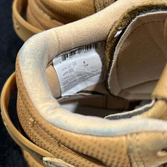 🔥🔥 Adidas Tubular Invader Tan Suede Hi-Top Strap Sneaker Shoes Men Sz 6 - EUC