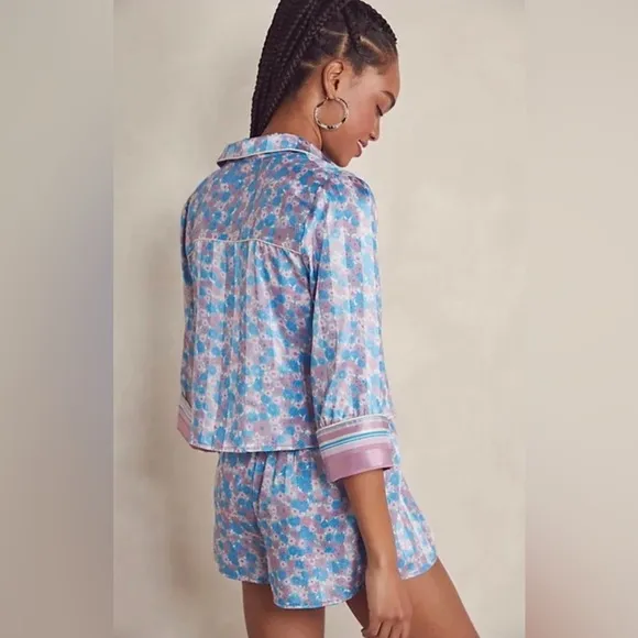 💫 FREE PEOPLE®  Pillow Talk Pajama Short Set in Cool Lavender Combo
