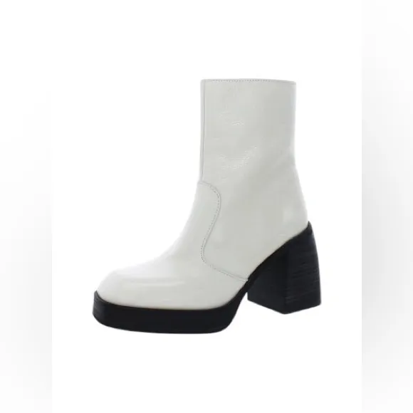 🆕 FREE PEOPLE | RUBY SHINE PLATFORM BOOTS | WHITE | SIZE: EU 39 (US 8-8.5)
