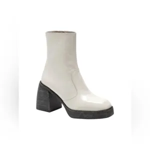 🆕 FREE PEOPLE | RUBY SHINE PLATFORM BOOTS | WHITE | SIZE: EU 39 (US 8-8.5)