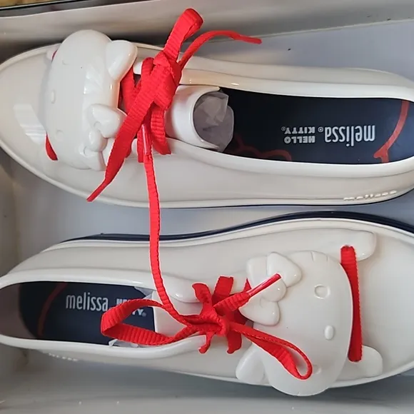 💜 Melissa Hello Kitty Limited Edition Shoes Jelly Sneakers Bow Cat Face Size 8