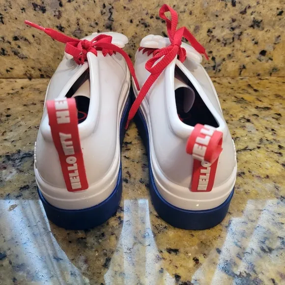 💜 Melissa Hello Kitty Limited Edition Shoes Jelly Sneakers Bow Cat Face Size 8