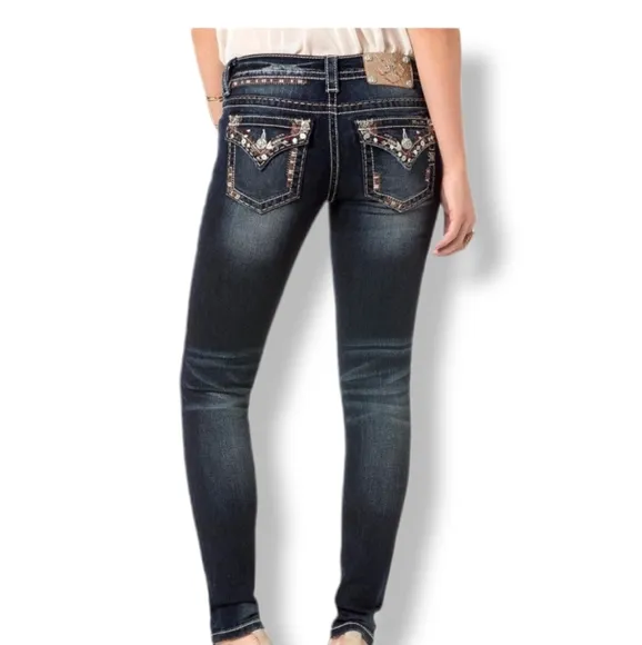 * MISS ME: TRAIL BLAZER SKINNY JEAN'S WOMEN'S 30 DRAK WASH COLOR