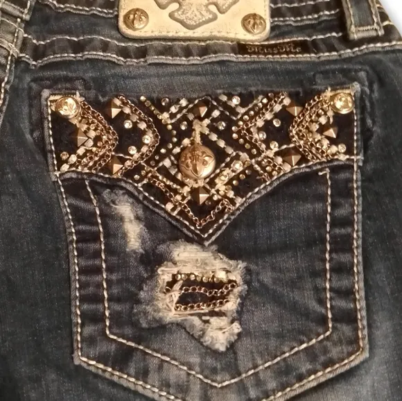 * MISS ME: TRAIL BLAZER SKINNY JEAN'S WOMEN'S 30 DRAK WASH COLOR
