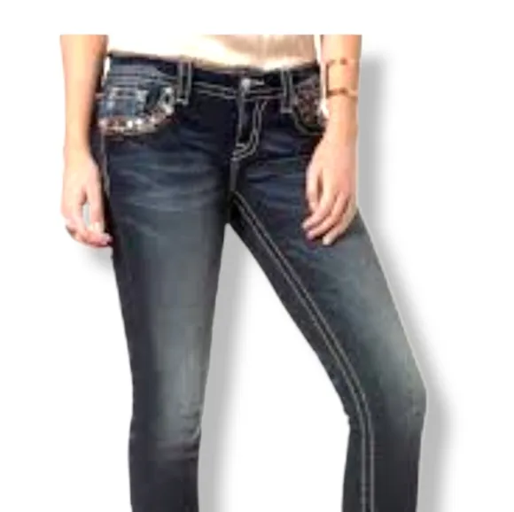* MISS ME: TRAIL BLAZER SKINNY JEAN'S WOMEN'S 30 DRAK WASH COLOR