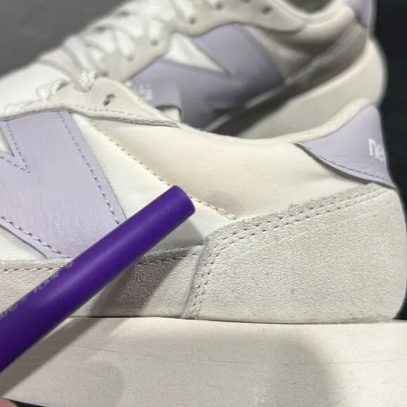 🔥🔥 NEW BALANCE 237 V1 Classic Sneaker Grey/Violet/White Women Sz 9 - EXCELLENT