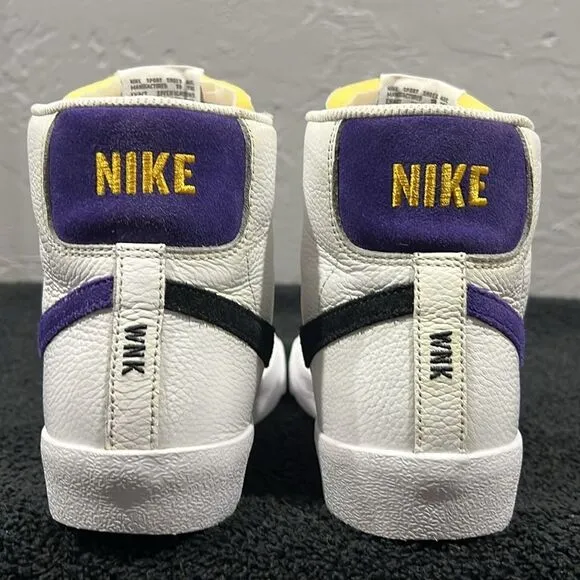 🔥🔥 NIKE Blazer Mid '77 Vintage Leather SNEAKER Shoes White Purple Black Men Sz