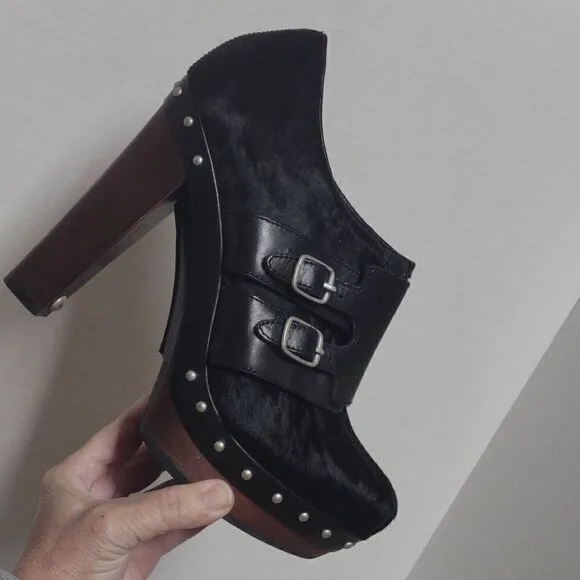 👍 Rare Vintage Y2K UGG Booties Heels Size 9 Dancer 4.5&quot; A8