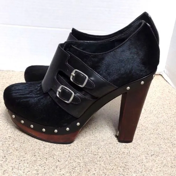 👍 Rare Vintage Y2K UGG Booties Heels Size 9 Dancer 4.5&quot; A8