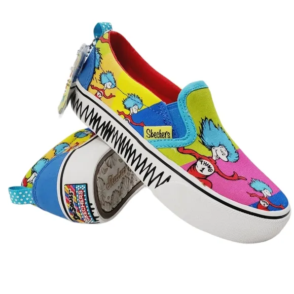 🆕️ SKECHERS Dr Seuss “Thing Ran Up” Kids Shoes Sneaker