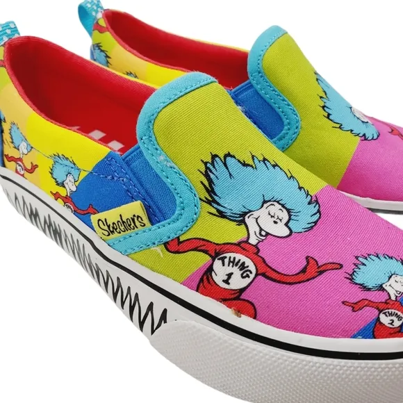 🆕️ SKECHERS Dr Seuss “Thing Ran Up” Kids Shoes Sneaker