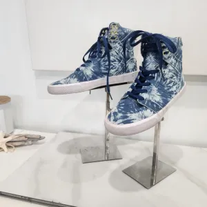 [ SUPRA] boys size 5,- or mens size 3, blue&amp; white hi top &quot; SKYFALL&quot; sneakers