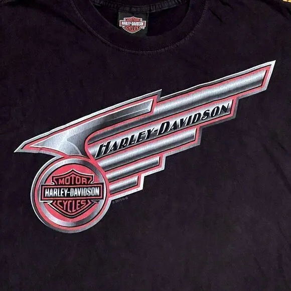 ‘12 Harley David Lazy Boyz Oslo Norway Front &amp; Back Graphic Tee Shirt / Size XL