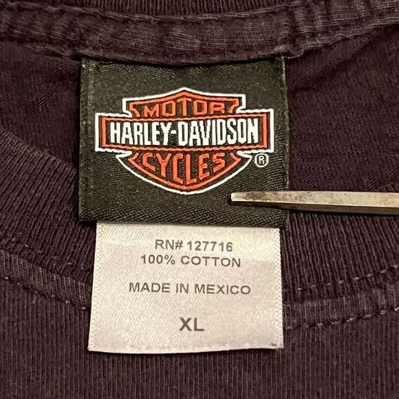 ‘12 Harley David Lazy Boyz Oslo Norway Front &amp; Back Graphic Tee Shirt / Size XL