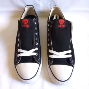 2003 Zero Skateboards X Converse Low Top Shoes Sneakers Mens Size 11 Black White