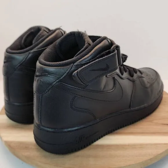 2008 Nike Air Force 1 Mid Black 315123-001 Mens sz 10
