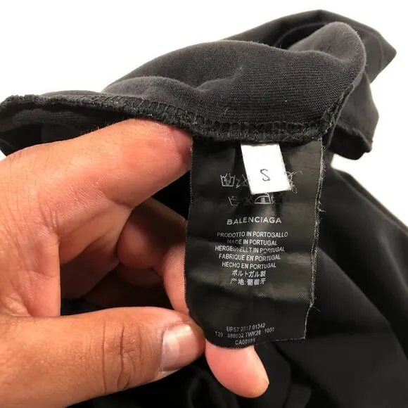 2017 Balenciaga Political Campaign Tee T Shirt Black Size Small S Designer B8