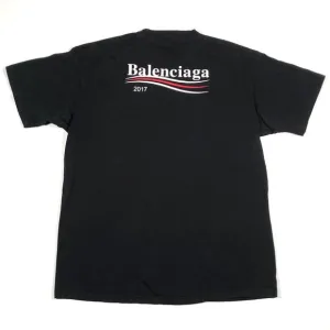 2017 Balenciaga Political Campaign Tee T Shirt Black Size Small S Designer B8