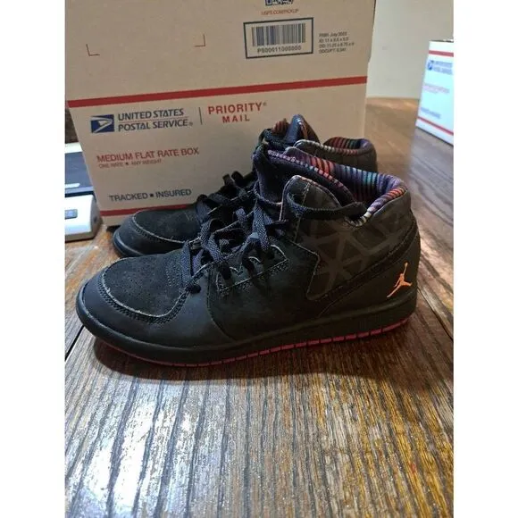 3 Youth Nike 747092-001 Jordan I Flight 3 Premium GG Hi Top Sneakers Pink Soles