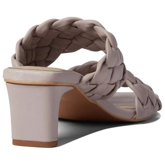 42 Gold Sandals Connie Lilac Woven Leather Heels