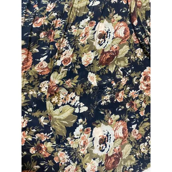 90’s Express floral pleated maxi skirt