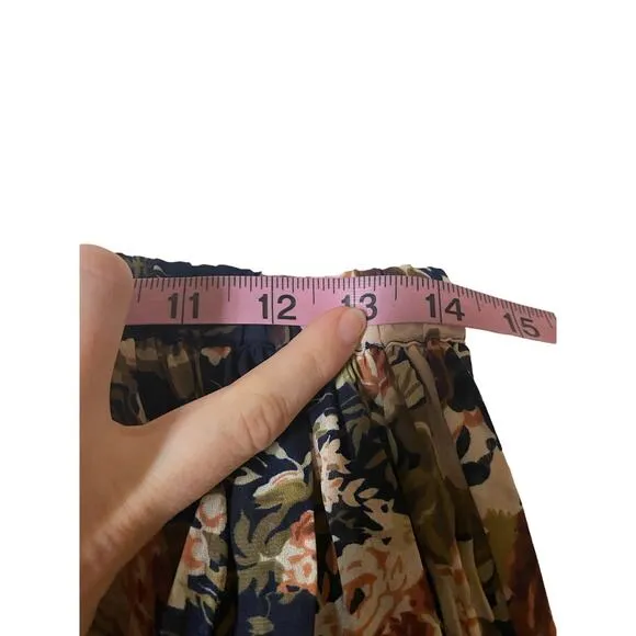 90’s Express floral pleated maxi skirt