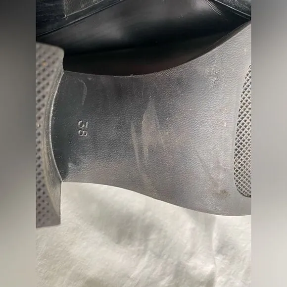 90s Heeled Loafer Black Leather Nine West Shoes