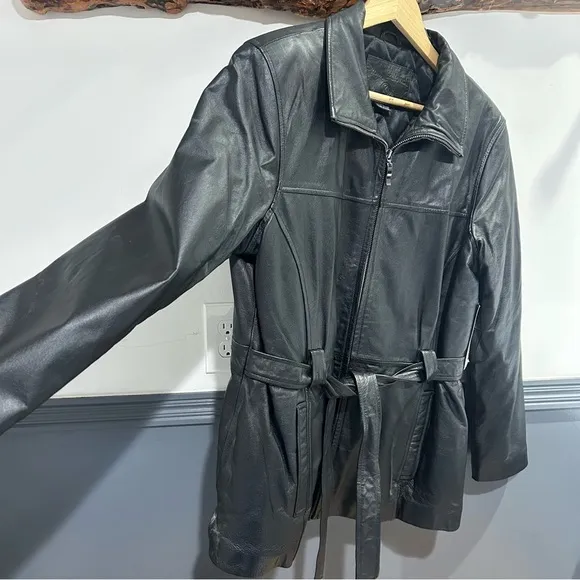 90s/ y2k Vintage Leather Moto Jacket NEW WITH TAGS - Kathy Ireland