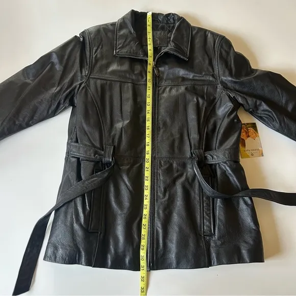 90s/ y2k Vintage Leather Moto Jacket NEW WITH TAGS - Kathy Ireland