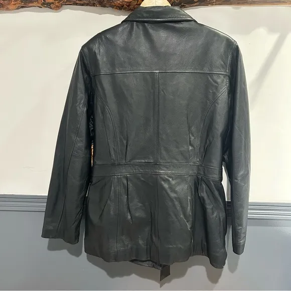90s/ y2k Vintage Leather Moto Jacket NEW WITH TAGS - Kathy Ireland