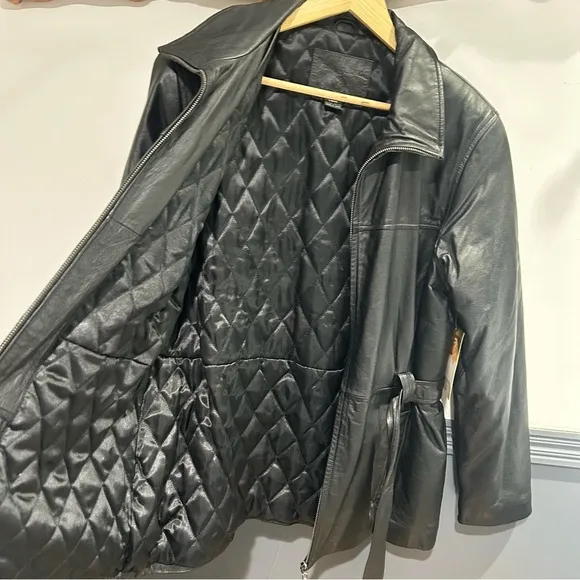 90s/ y2k Vintage Leather Moto Jacket NEW WITH TAGS - Kathy Ireland