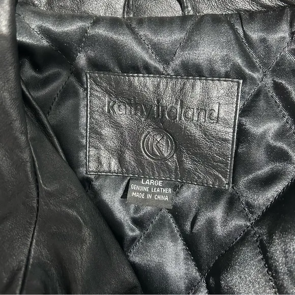 90s/ y2k Vintage Leather Moto Jacket NEW WITH TAGS - Kathy Ireland