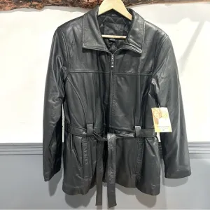 90s/ y2k Vintage Leather Moto Jacket NEW WITH TAGS - Kathy Ireland