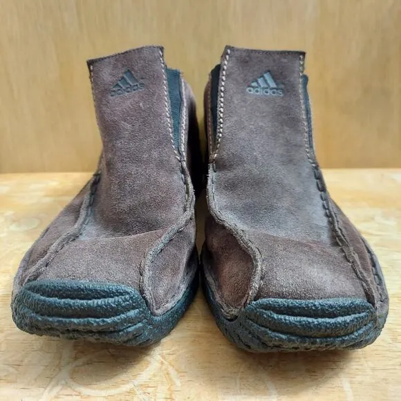 Adidas 667327 Men's US 11 Brown Suede Leather Slip On Comfort Walking Shoes NWOT