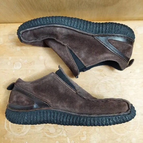 Adidas 667327 Men's US 11 Brown Suede Leather Slip On Comfort Walking Shoes NWOT