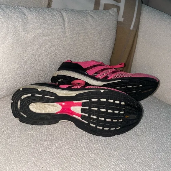 Adidas Adizero Boston Boost Hot Pink Running Athletic Tennis Shoes