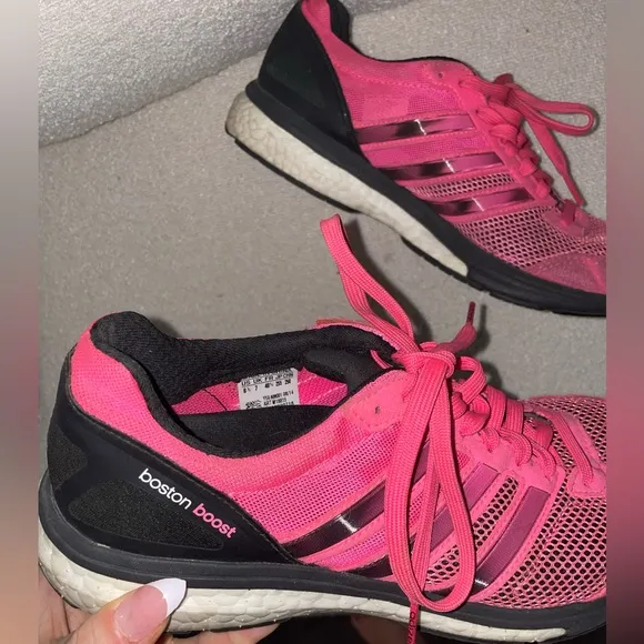 Adidas Adizero Boston Boost Hot Pink Running Athletic Tennis Shoes