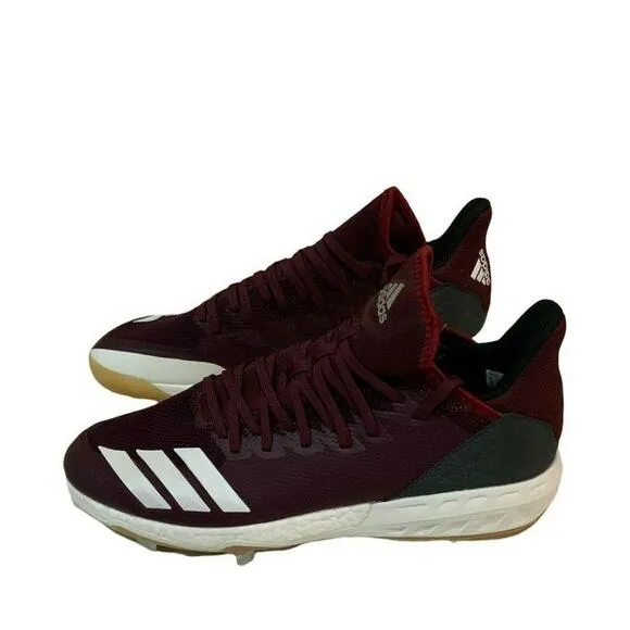 Adidas Boost Icon 4 Baseball Metal Cleats Men's Size 12 Mid Top Athletic Shoes