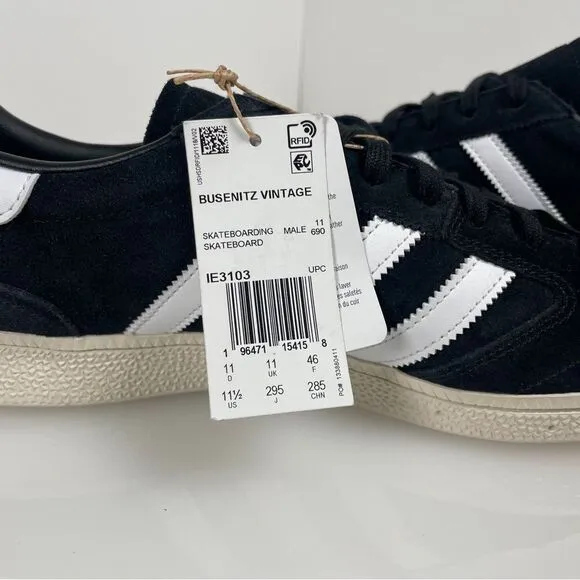 Adidas Busenitz Vintage Black White Skateboarding Shoes IE3103 Men’s Size 11.5