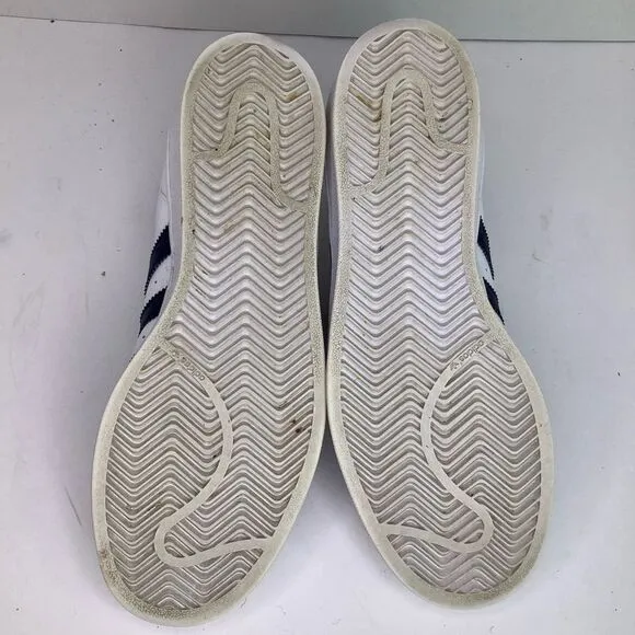 Adidas Classic SUPERSTAR White/Blue Leather Low Top Men’s Sneaker Shoes Sz 7.5