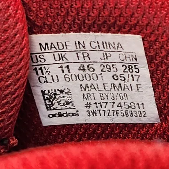 Adidas Crazy Explosive PK Solar Red Basketball Shoes Men Size 11.5 High Top 2017
