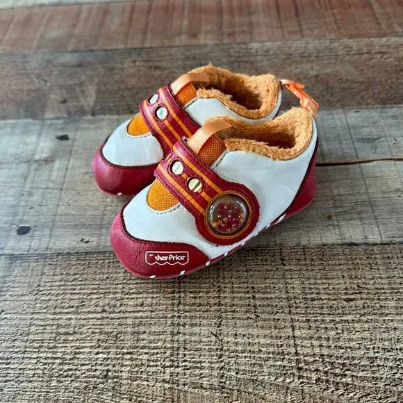 Adidas Fisher Price Vintage Baby Boys Red Orange Crib Shoes