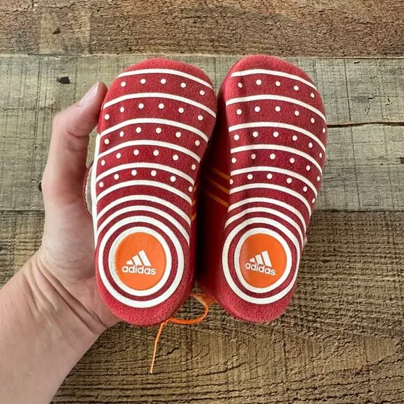 Adidas Fisher Price Vintage Baby Boys Red Orange Crib Shoes