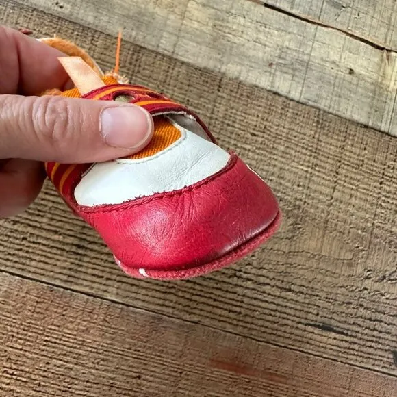 Adidas Fisher Price Vintage Baby Boys Red Orange Crib Shoes