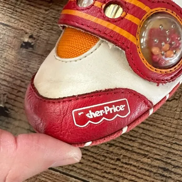 Adidas Fisher Price Vintage Baby Boys Red Orange Crib Shoes