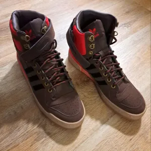 Adidas Forum OG High Brown Black Stripes Red High-Top Sneakers Men's   Size 9.5