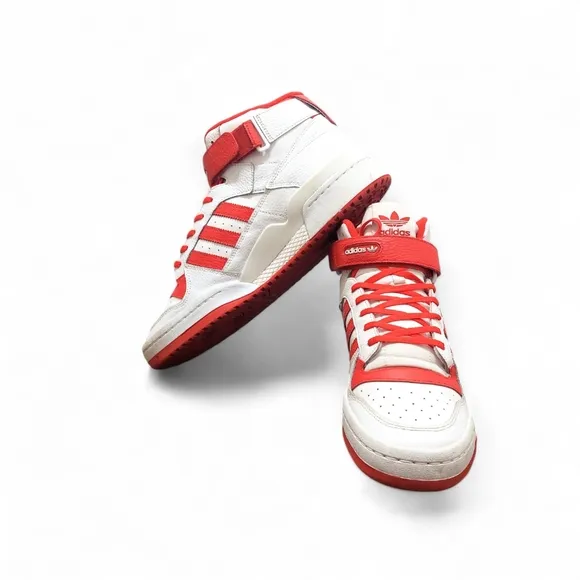 Adidas Forum Red White High Top Basketball Sneakers Men's Size 13