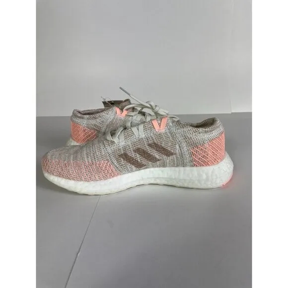Adidas Girls PureBoost GO Size 6.5 Big Kids Pink Running Shoes Walking Sneakers