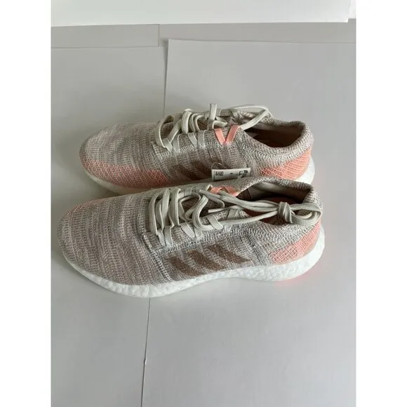 Adidas Girls PureBoost GO Size 6.5 Big Kids Pink Running Shoes Walking Sneakers
